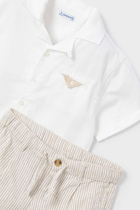 Мальчик Детский комплект с примесью льна Mayoral 3231.5E.Mini.PPYA бежевый