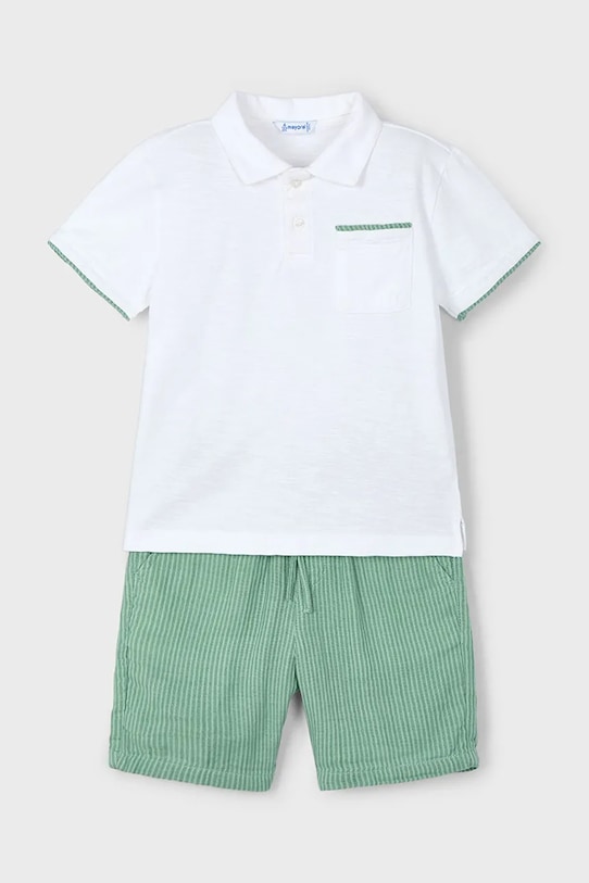 Mayoral komplet bawełniany dziecięcy wzorzyste zielony 3232.5B.Mini.PPYA