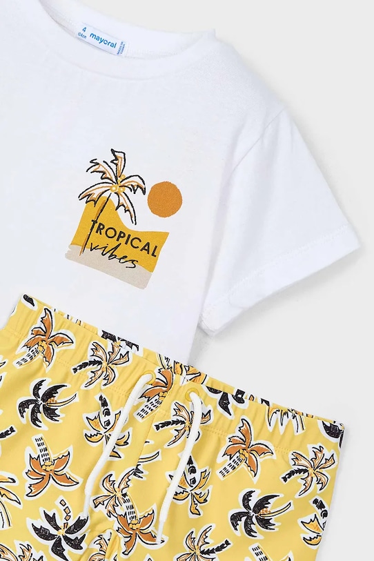 Băieți Mayoral tricou și costum de baie pentru copii 3601.5H.Mini.PPYA galben