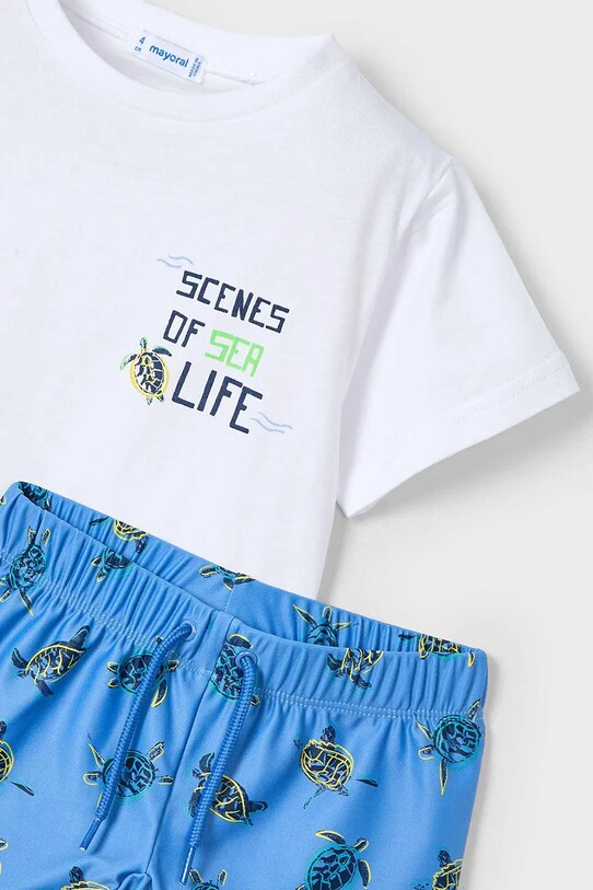 Băieți Mayoral tricou și costum de baie pentru copii 3601.5H.Mini.PPYA albastru