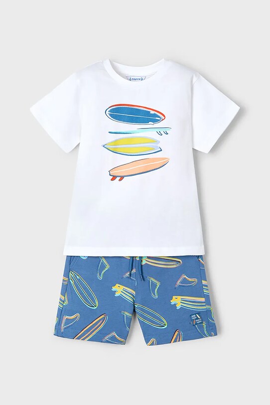 Mayoral set de bumbac pentru copii 3604.5E.Mini.PPYA albastru SS25