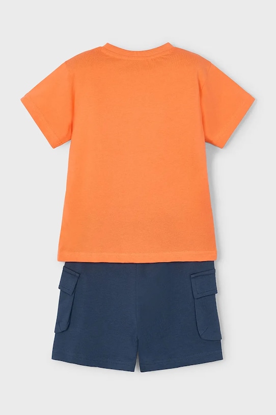 Mayoral komplet bawełniany dziecięcy 3605.5E.Mini.PPYA pomarańczowy SS25