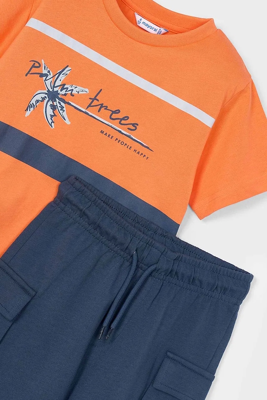 Chłopiec Mayoral komplet bawełniany dziecięcy 3605.5E.Mini.PPYA pomarańczowy