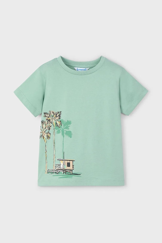 Детский комплект из хлопка Mayoral 3606.5E.Mini.PPYA зелёный SS25