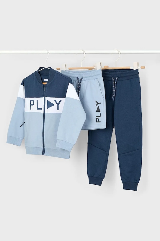 Mayoral dres dziecięcy z elastanem niebieski 3880.5F.Mini.PPYA