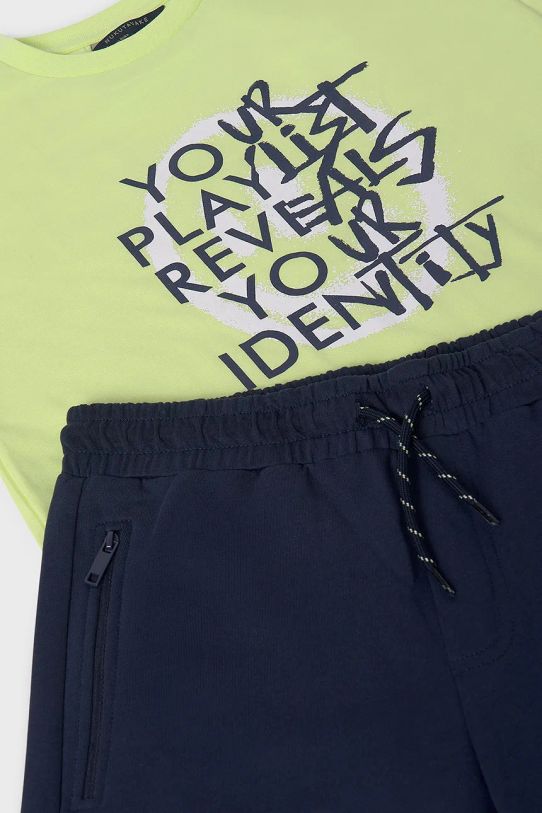 Pamučna dječja trenirka Mayoral zelena 6684.7F.Junior.PPYA