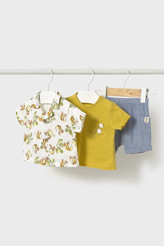 Детский хлопковый комплект Mayoral Newborn хлопок жёлтый 1205.1G.Newborn.PPYH