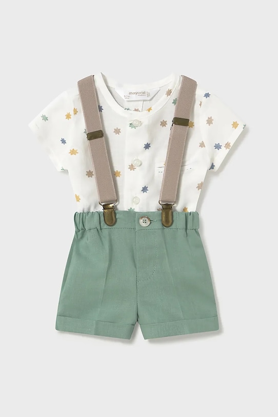 Otroški bombažni komplet Mayoral Newborn Vzorčasti zelena 1215.1K.Newborn.PPYH