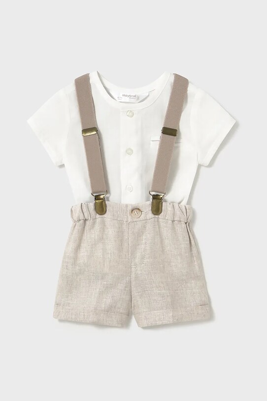 Pamučni komplet za bebe Mayoral Newborn Planet friendly bež 1215.1K.Newborn.PPYH