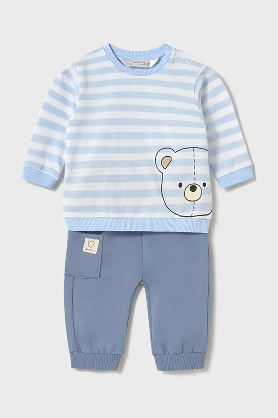 Дитячий спортивний костюм із бавовни Mayoral Newborn 1612.1H.Newborn.PPYH блакитний SS25