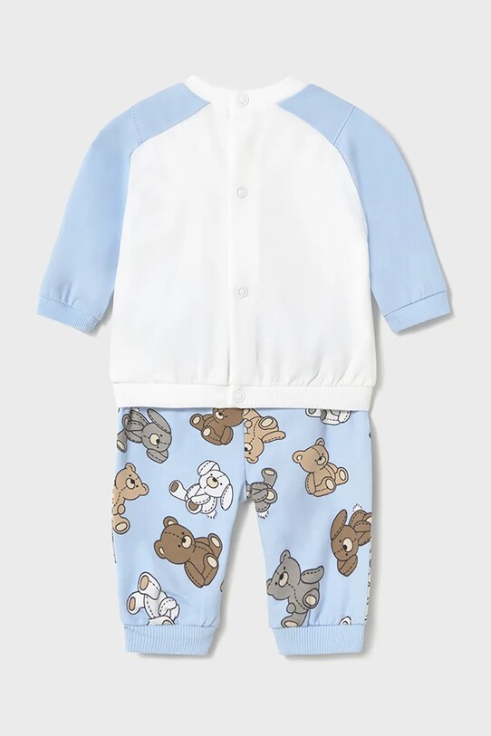 Хлопчик Дитячий спортивний костюм із бавовни Mayoral Newborn 1612.1H.Newborn.PPYH блакитний