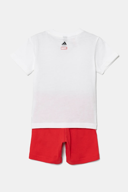 Дитячий бавовняний комплект adidas MRVL JF3629 червоний SS25