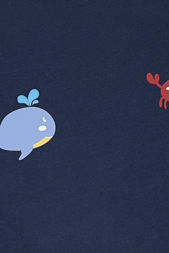 Levi's t-shirt bawełniany niemowlęcy COASTAL CRITTERS LOGO TEE granatowy 6EM319