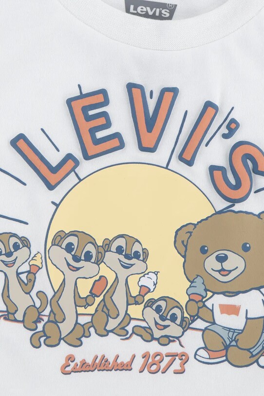 Băieți Levi's compleu bebe LEVI AND FRIENDS DENIM compleu 6EM344 alb