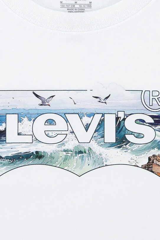 Levi's gyerek póló CRASHING WAVES BATWING TEE fehér 9EM650