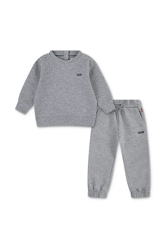 Levi's dres niemowlęcy CORE BATWING CREW AND JOGG z elastanem szary 6EM676