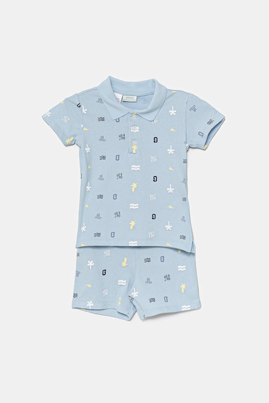 Sada pre bábätká Guess potlač modrá I5GG05.K9N14.PPYA