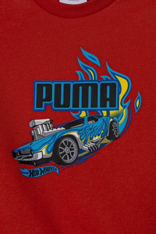 Puma dres dziecięcy X HOT WHEELS MINICATS Crew Set TR czerwony 630073