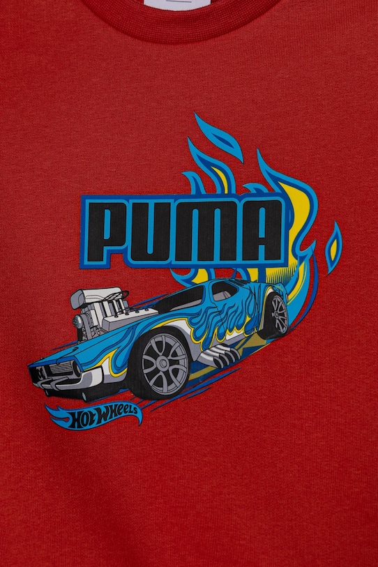 Puma dres dziecięcy X HOT WHEELS MINICATS Crew Set TR czerwony 630073