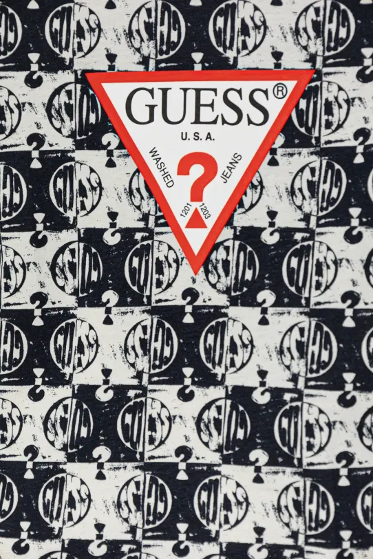 Chlapec Detská bavlnená súprava Guess N5GG05.K8HM4.PPYA tmavomodrá