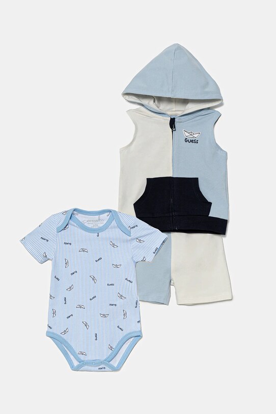 Guess komplet niemowlęcy aplikacja niebieski P5GG03.K6YW1.PPYA