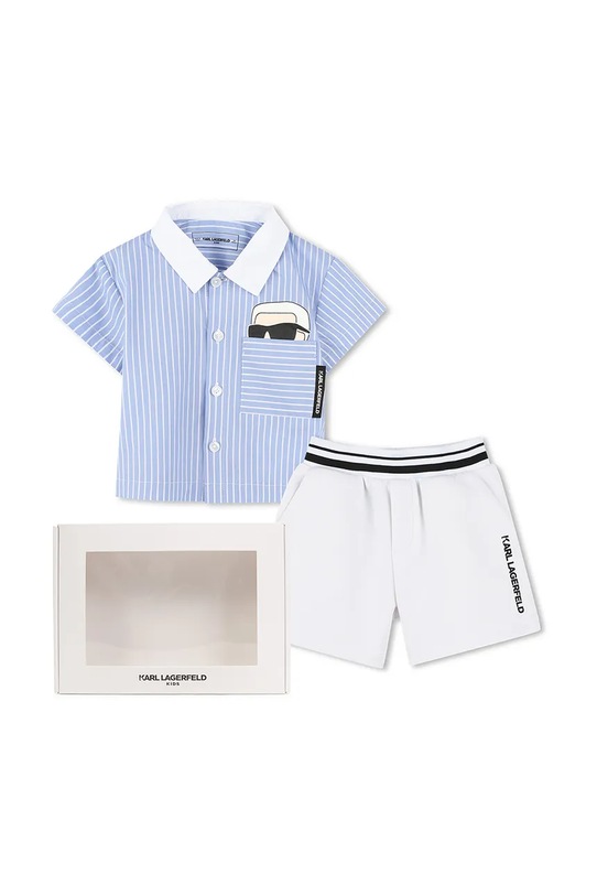 Karl Lagerfeld compleu copii tricotaj albastru Z30507.86.108