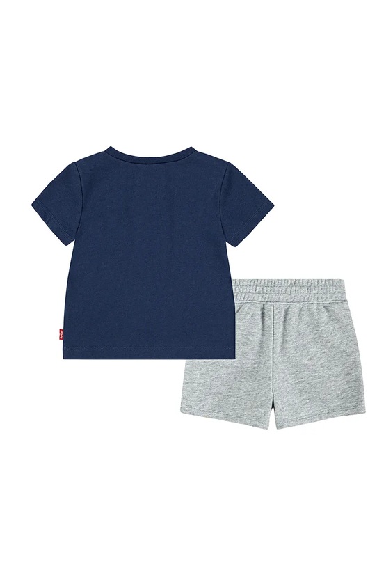 Levi's komplet niemowlęcy BATWING TEE & KNIT SHORT S 6EK813.PPYA granatowy SS25