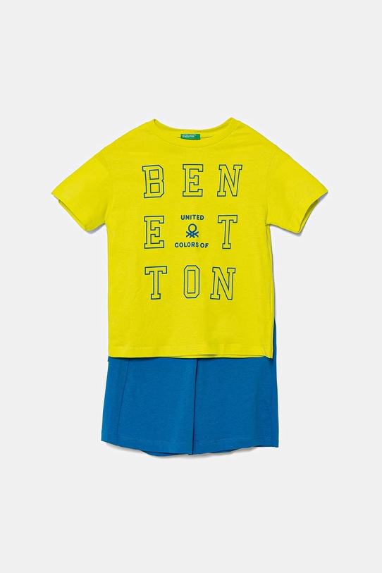 Dětská bavlněná souprava United Colors of Benetton pletenina žlutá 3096CK00D.G.Seasonal