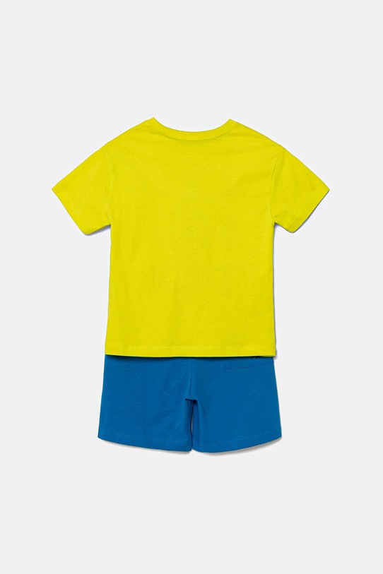 Dětská bavlněná souprava United Colors of Benetton 3096CK00D.G.Seasonal žlutá SS25