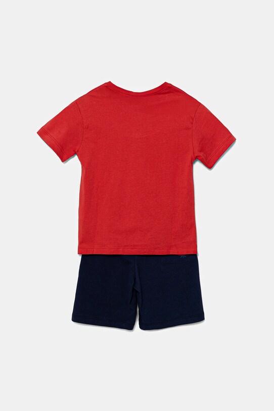 United Colors of Benetton set de bumbac pentru copii 3096CK00D.G.Seasonal rosu SS25