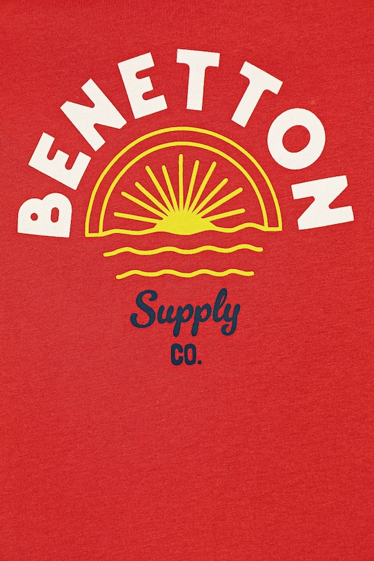 Dětská bavlněná souprava United Colors of Benetton červená 3096GK00Q.P.Seasonal