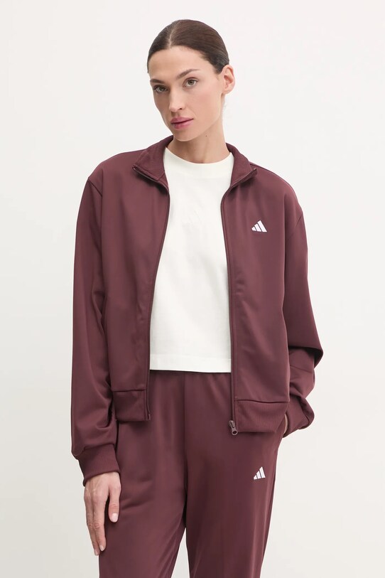 Abbigliamento adidas tuta da ginnastica Feelcozy JD2705 granata