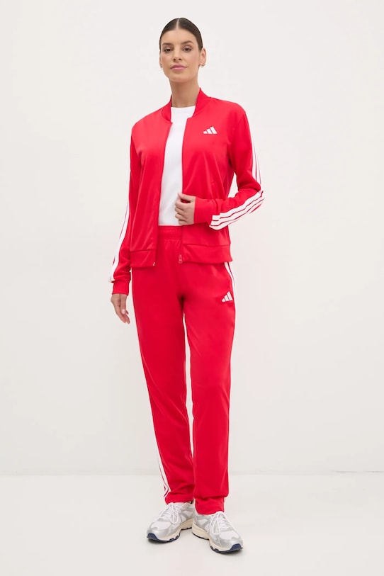 Спортивный костюм adidas 3-Stripes трикотаж красный JD2684