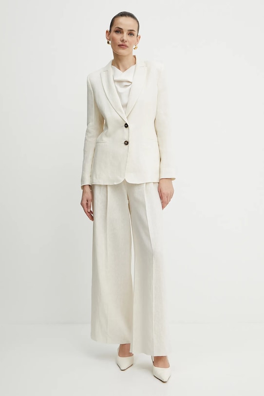Marella jachetă și pantaloni de in Emme by Marella panza bej 2515091042