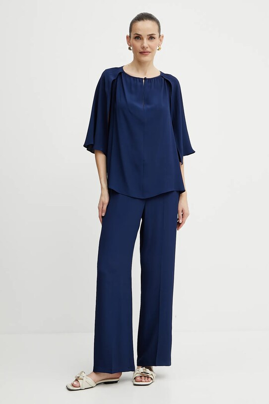 Marella bluză și pantaloni Emme by Marella panza bleumarin 2515211022