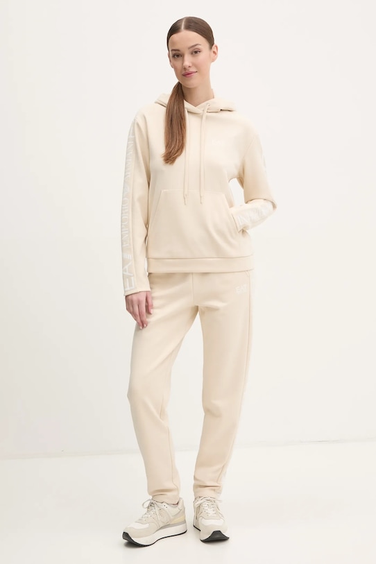 Спортивный костюм EA7 Emporio Armani трикотаж бежевый AF10443.7W000116