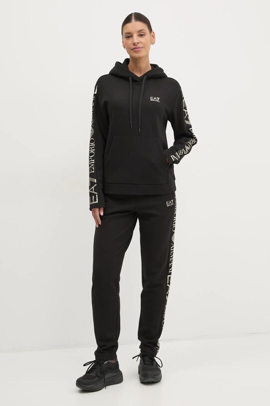Спортивний костюм EA7 Emporio Armani трикотаж чорний AF10443.7W000116