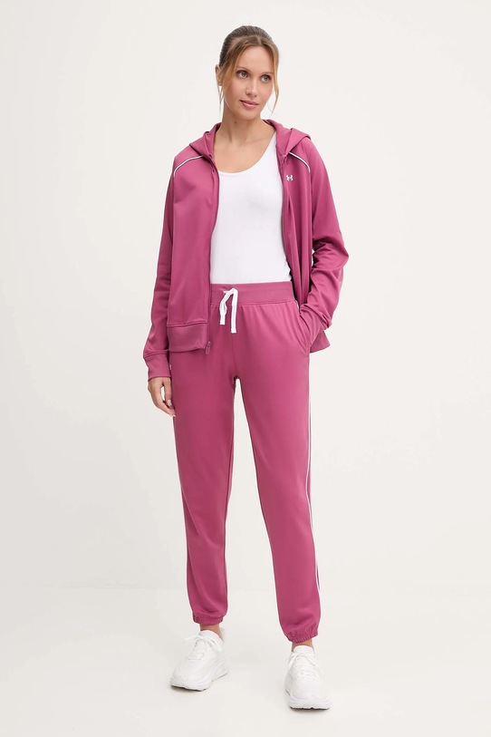 Under Armour melegítő szett Rival aplikációval rózsaszín 6001966