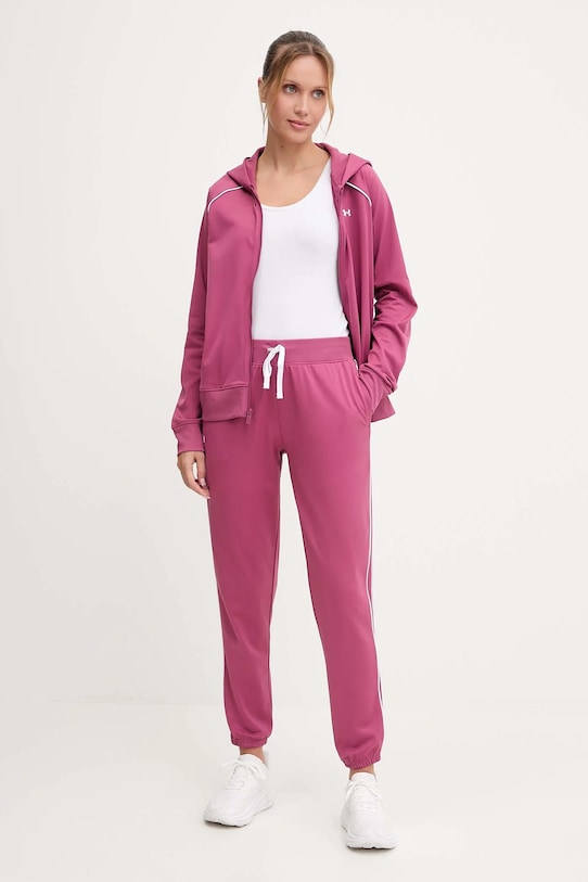 Under Armour melegítő szett Rival aplikációval rózsaszín 6001966