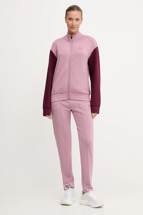 Спортивний костюм EA7 Emporio Armani з еластаном рожевий AF16251.7W000562