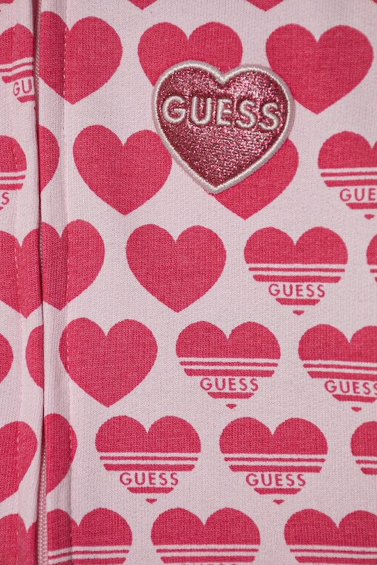 Dziewczynka Guess dres bawełniany niemowlęcy A5RG03.KA6R4.PPYA różowy