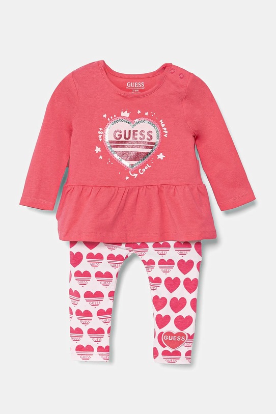 Guess set per bambini sovrastampa rosa A5RG05.K6YW4.PPYA