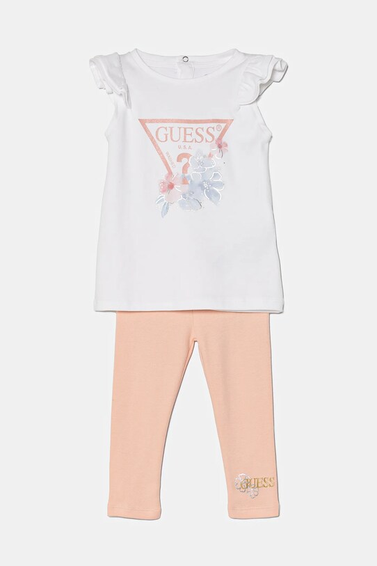 Детский хлопковый комплект Guess узор белый A5RG10.KA6W4.PPYA