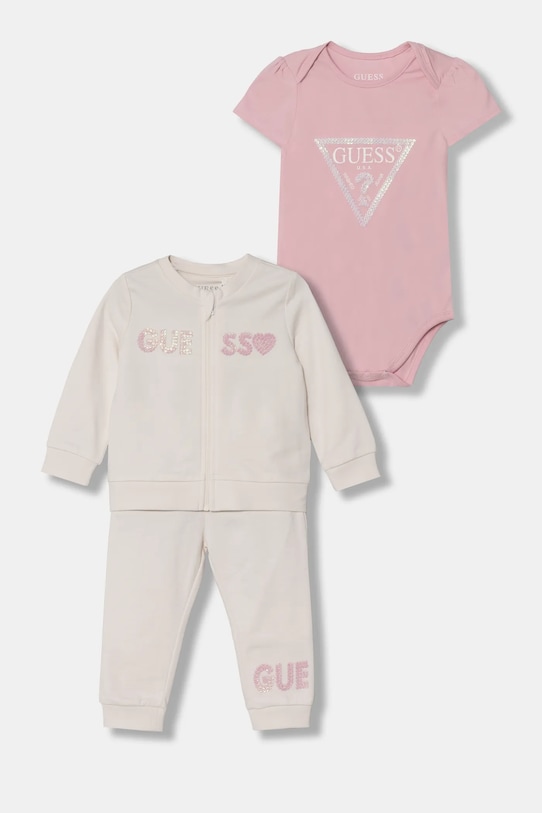 Sada pre bábätká Guess pletenina béžová S5RG06.KAN04.PPYA