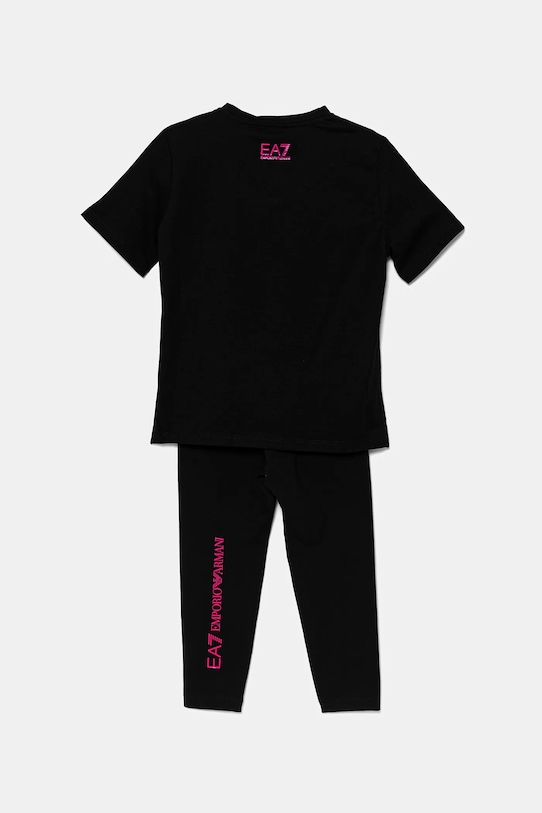 EA7 Emporio Armani set de bumbac pentru copii 7G000071.AF12503 negru SS25