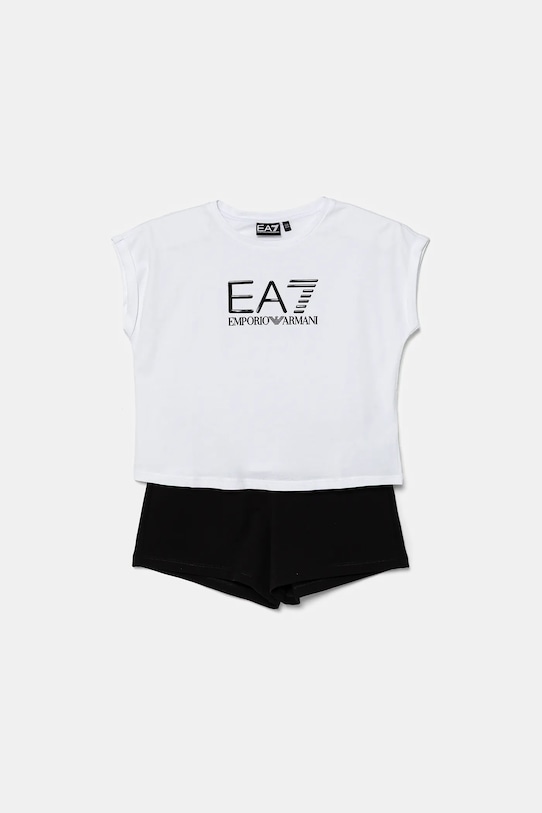 Детски комплект EA7 Emporio Armani памук бял 7G000070.AF12503