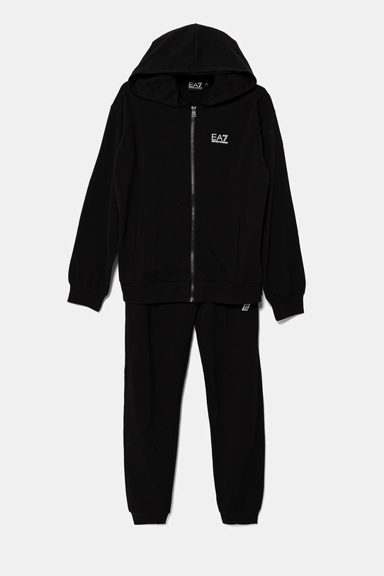 Dětská tepláková souprava EA7 Emporio Armani pletenina černá 7G000048.AF13135