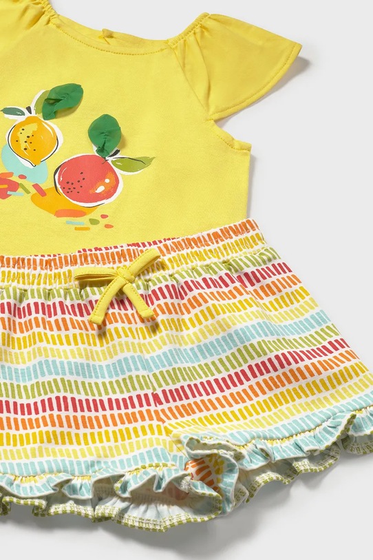 Fete Mayoral set de bumbac pentru bebelusi 1233.4L.Baby.PPYA galben