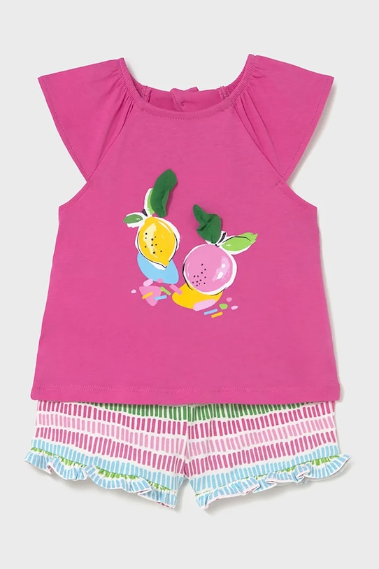 Pamučni komplet za bebe Mayoral pletivo roza 1233.4L.Baby.PPYA