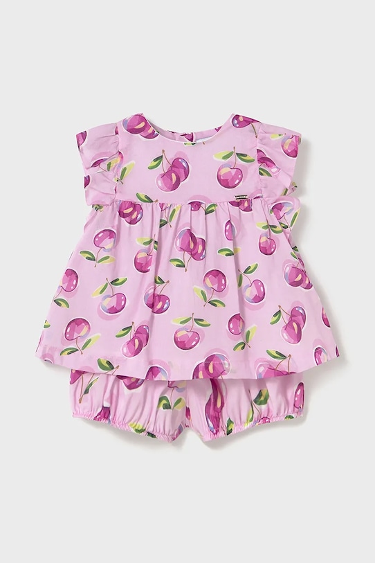 Mayoral set de bumbac pentru bebelusi 1238.4C.Baby.PPYA roz SS25